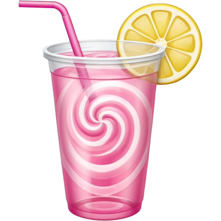 pink lemonade in a plastic cup emoji