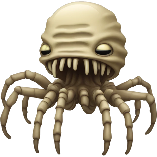An emoji with a face hugger from alien emoji