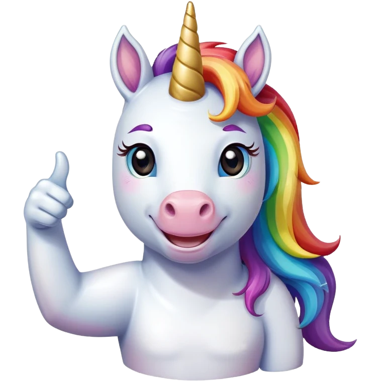 Unicorn thumb up emoji