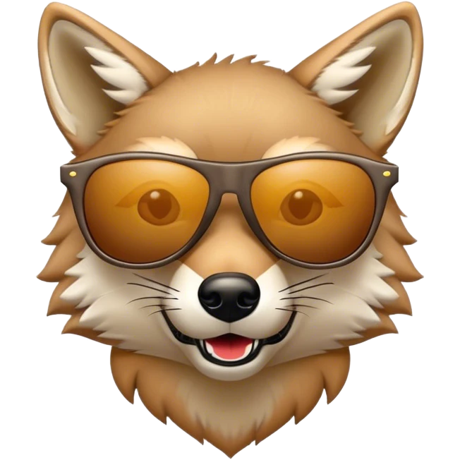 Coyote with sunglasses  emoji
