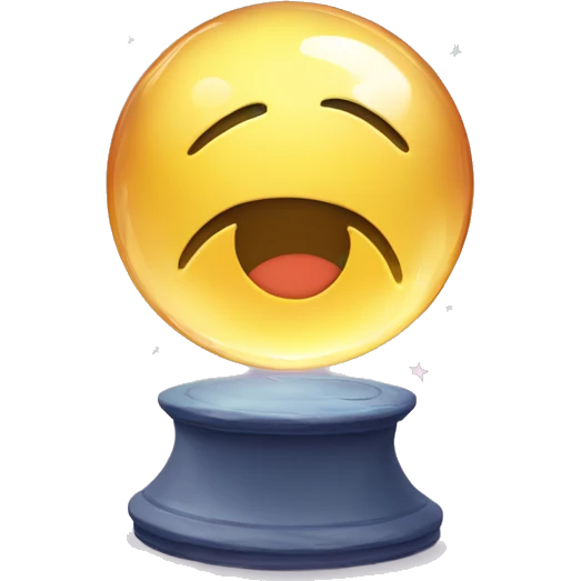 crystal ball with big stars floating around emoji