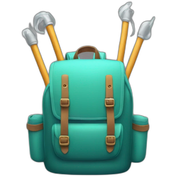 Backpack with wands emoji