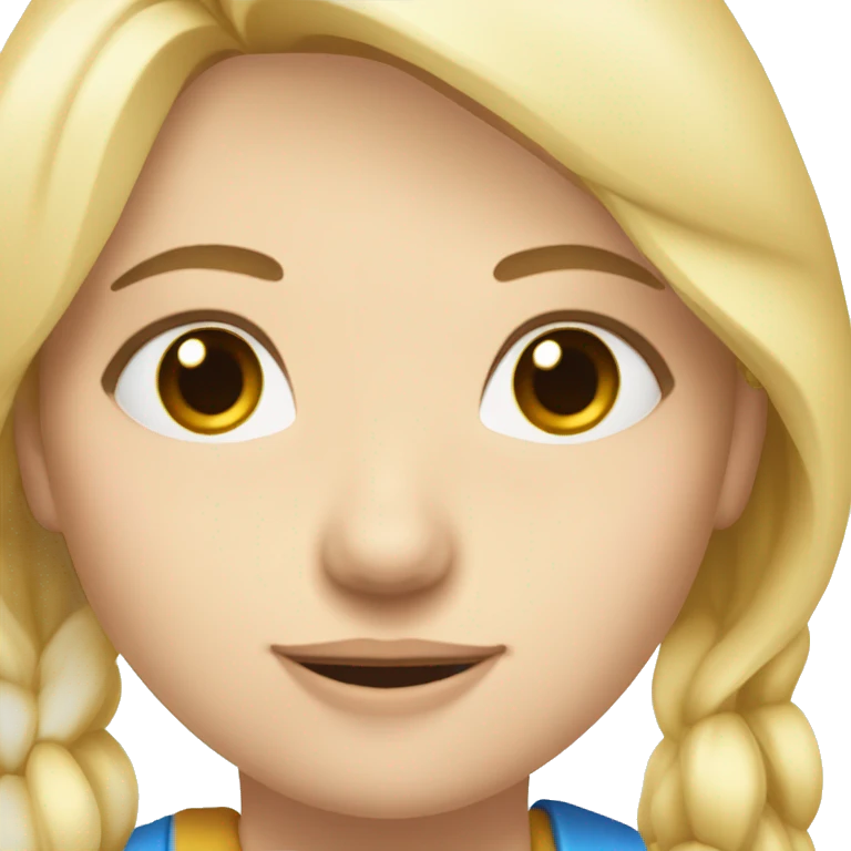 Junge Frau, blonde haar, blaue augen, Schülerin, Jugendliche emoji