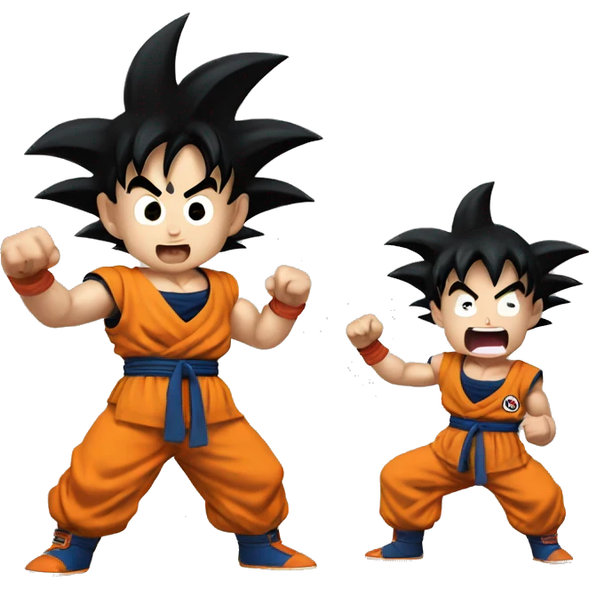 Son goku figting a shake emoji