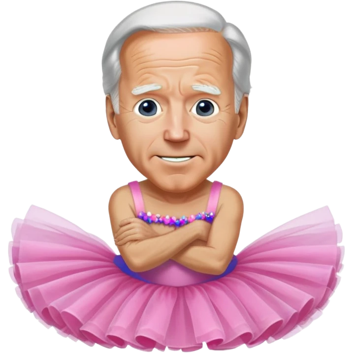 Joe Biden wearing a tutu emoji