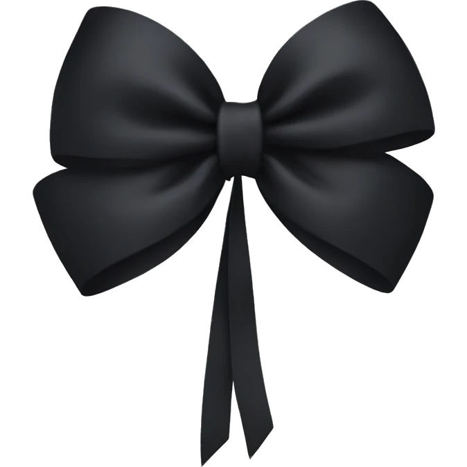 Black coquette bow emoji
