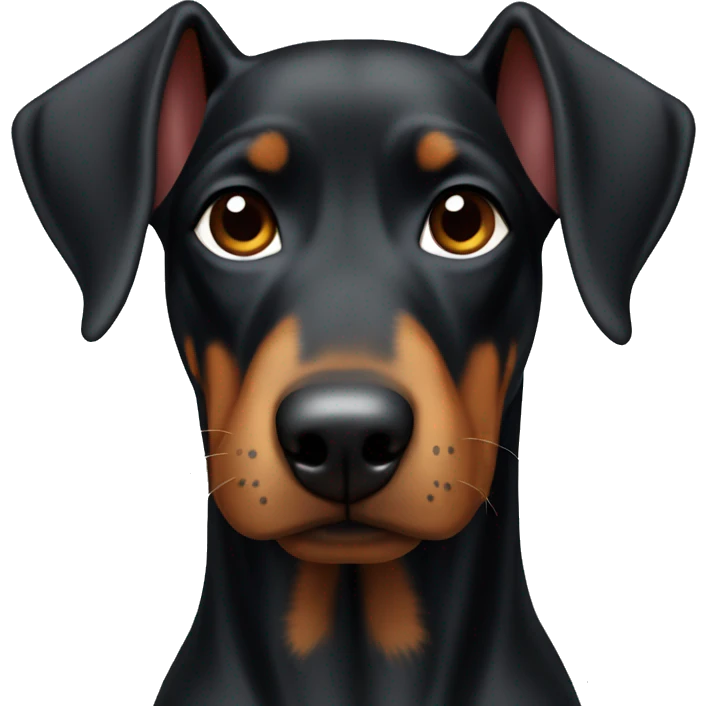 mini doberman  emoji