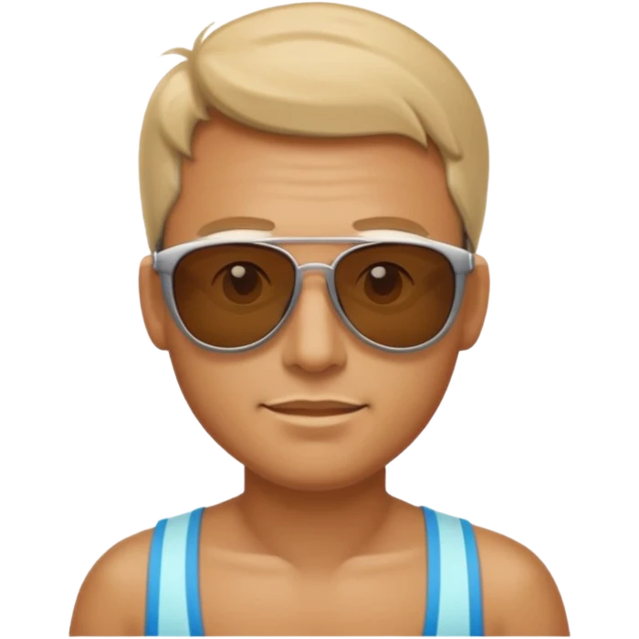 hombre con lentes de playa emoji