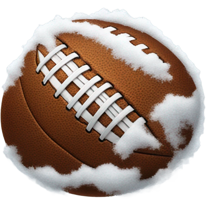 football covered in snow emoji