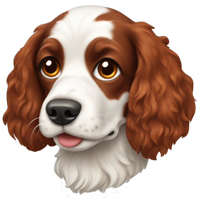 Red and white spaniel emoji