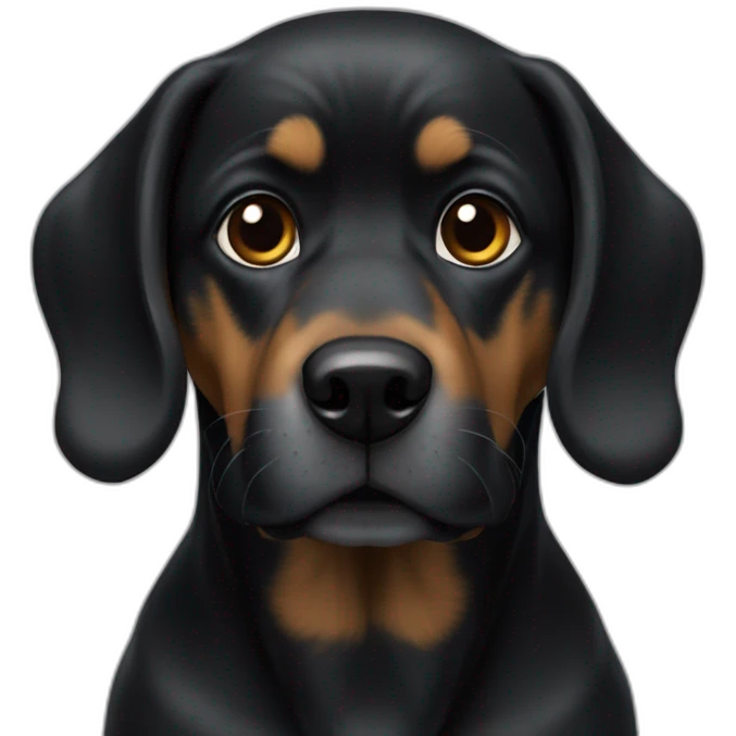 terre-neuve chien noir emoji