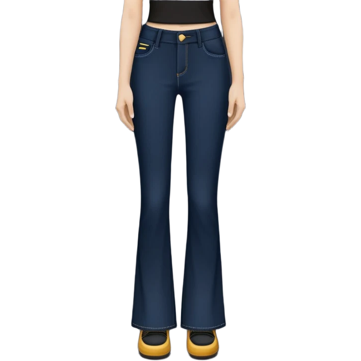 Bootcut black banding pants emoji