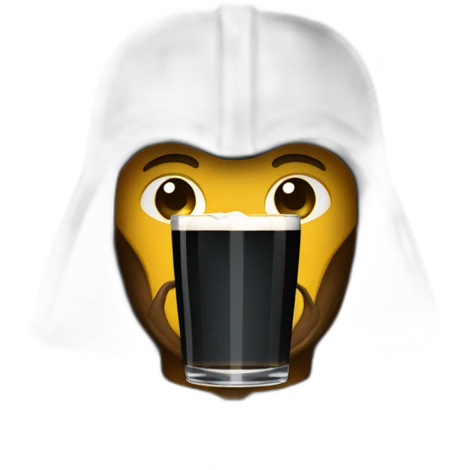Dark Vador buvant une bière emoji