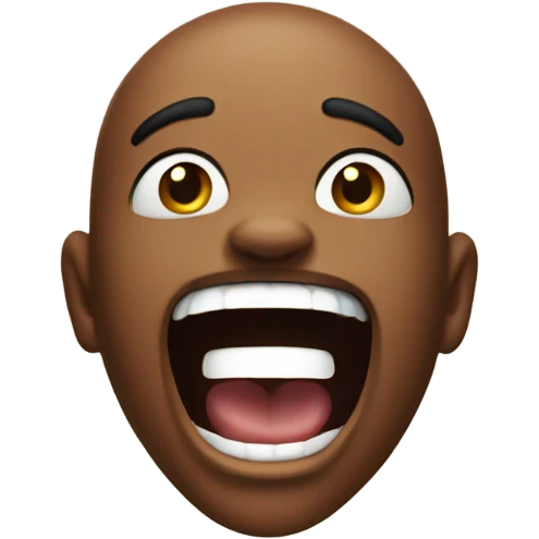 yelling in happiest  emoji