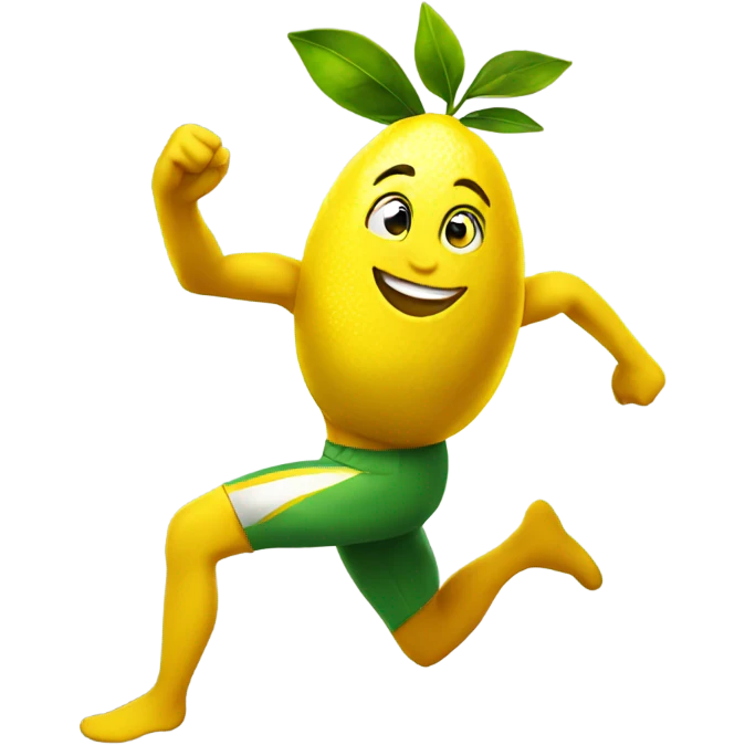 sprinting lemon joyful  emoji