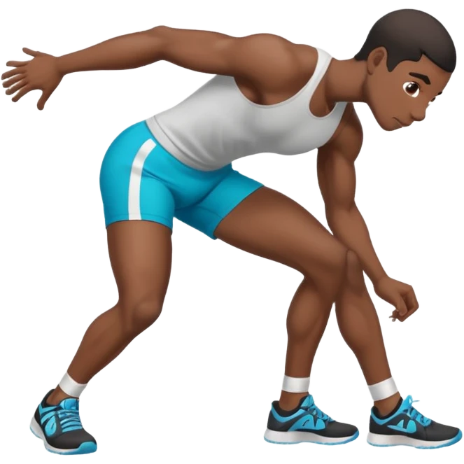 black person bending over emoji