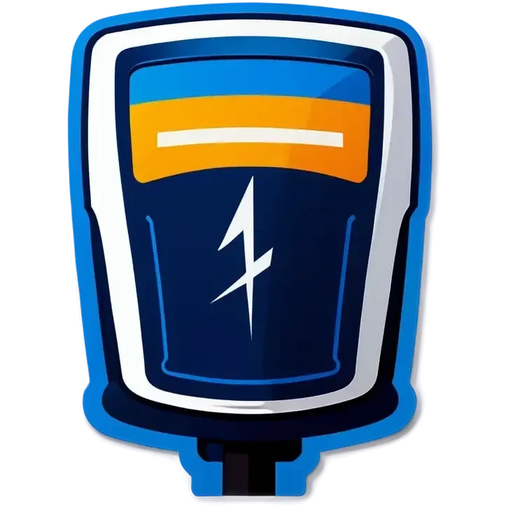 Blaue ladesäule für Elektroautos emoji