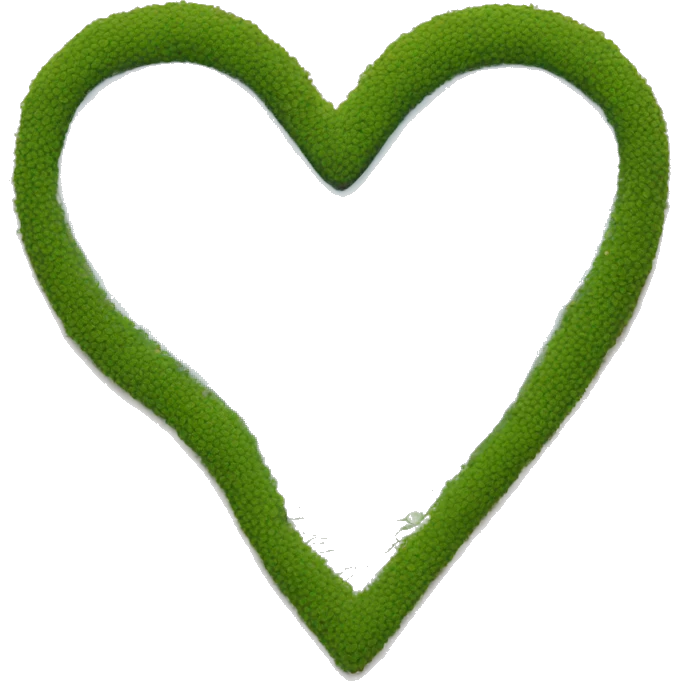 A heart made out of a pond emoji