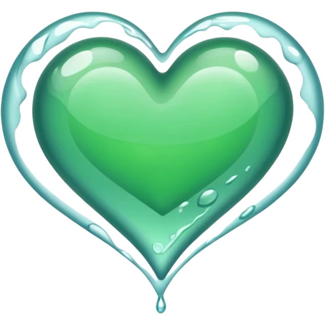 Corazón verde agua emoji