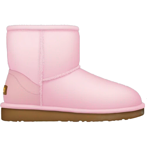 Botas uggs con rosa pastel emoji