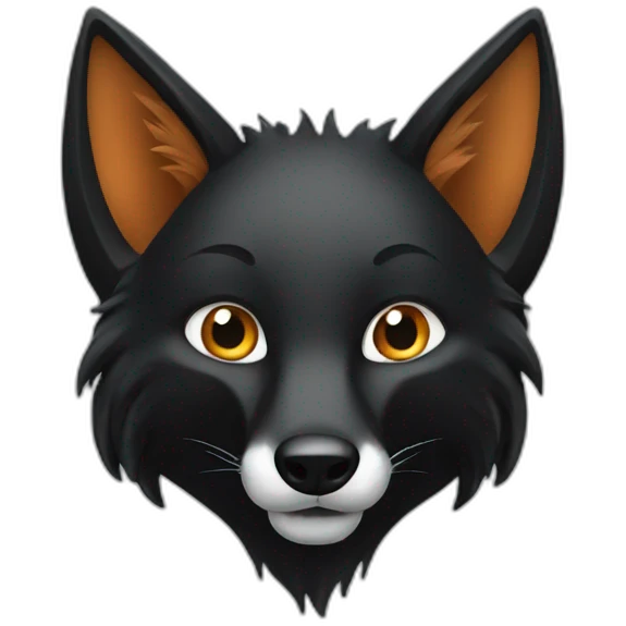 an black fox with nine tails emoji