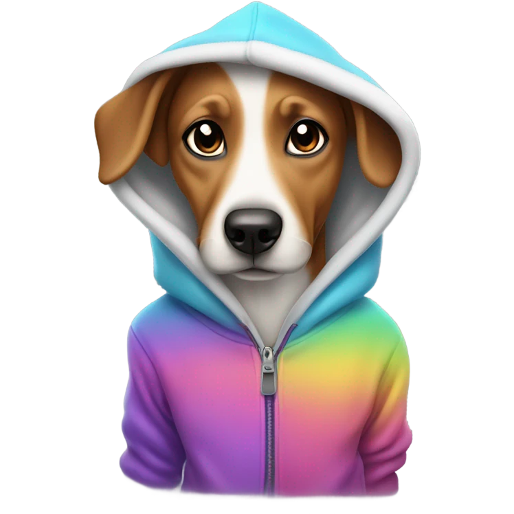 dog wearing a hoodie emoji