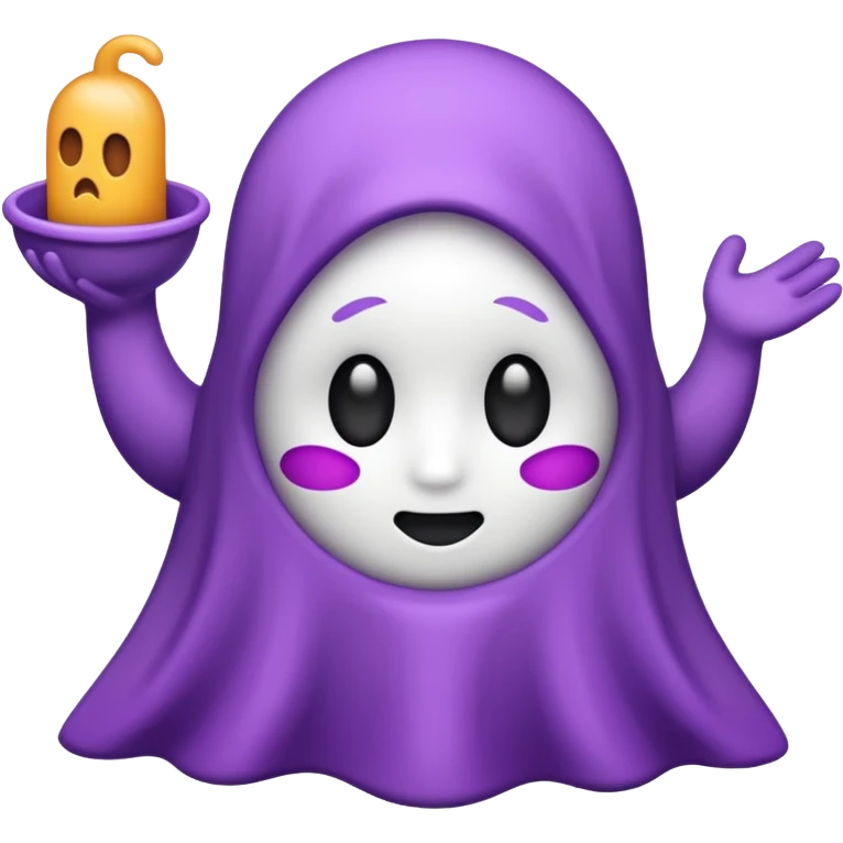 pirulito fantasma roxo e branco emoji