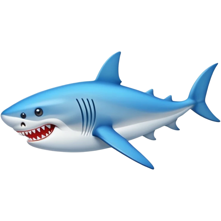 Tiburón con zapatos tenis azules emoji