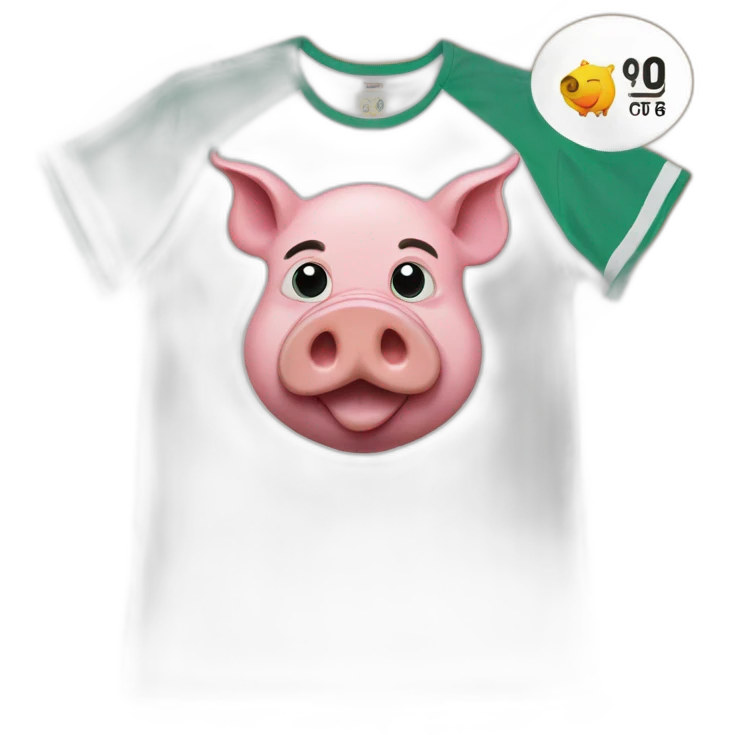 Pig with sevillafc t-shirt realist emoji