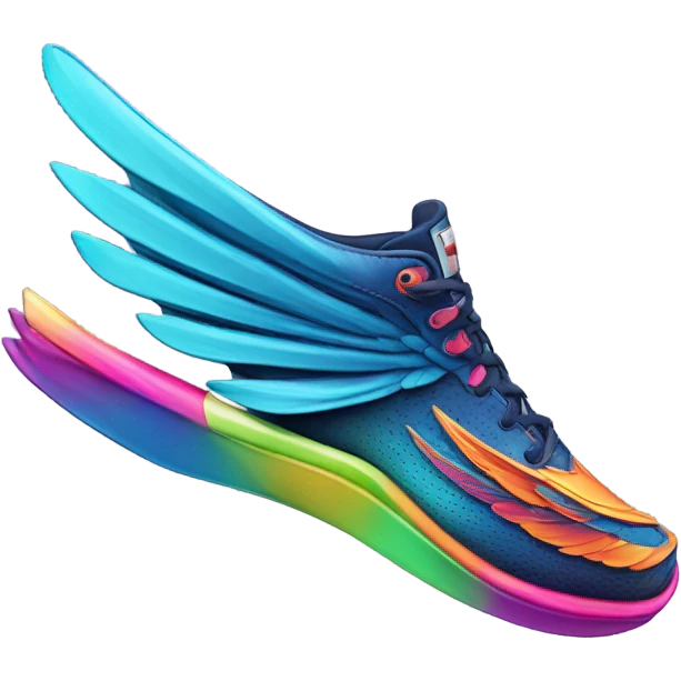 track shoe with wings  emoji