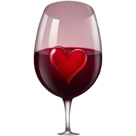 red wine heart emoji