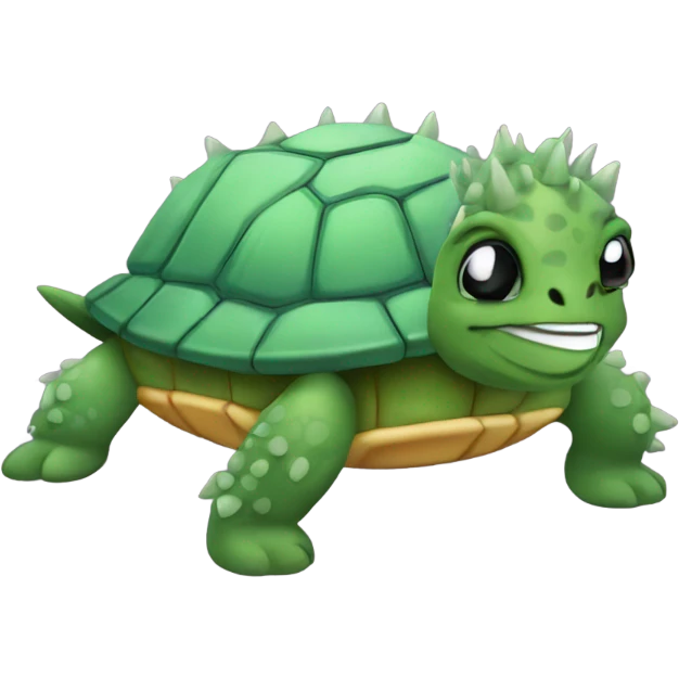 Turtle with spikes and sneakers  emoji