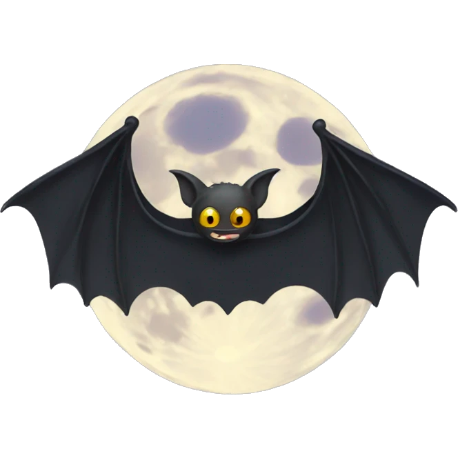 bat moon emoji