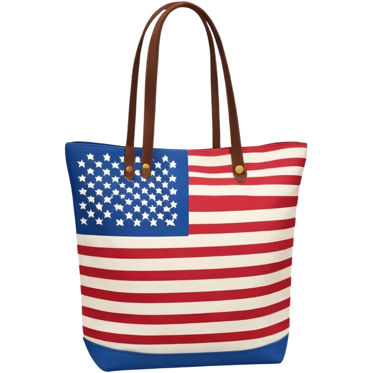 American flag tote bag emoji
