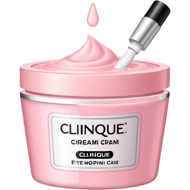 Light pink small Clinique tub with eye cream emoji