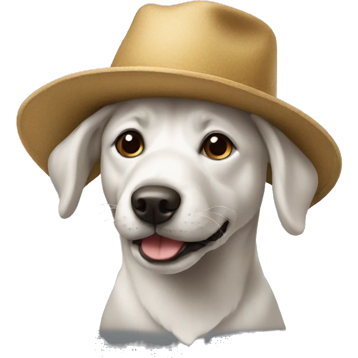 Dog with a hat emoji