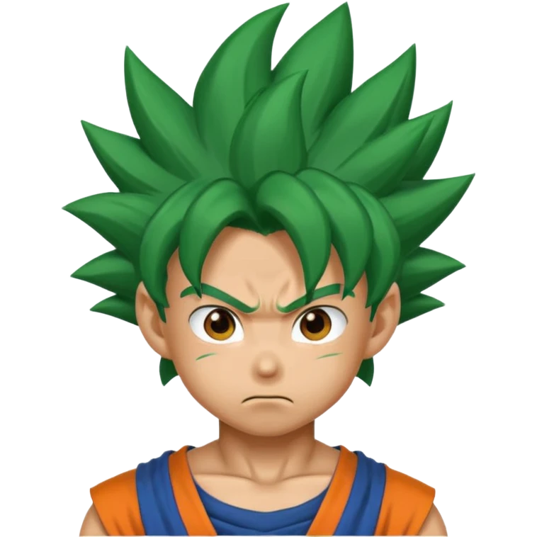Son Goku with green hair emoji
