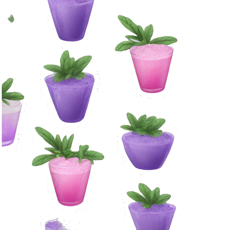 Lavender plants pink  cocktail emoji