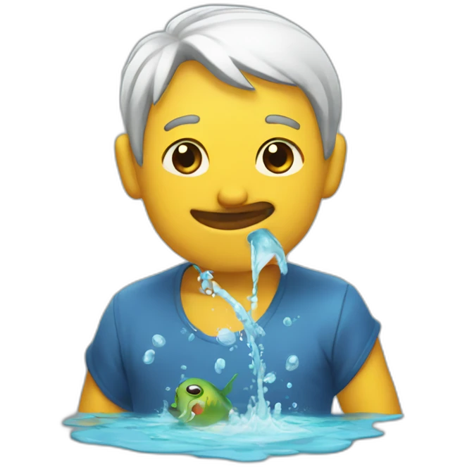 Tomando água emoji