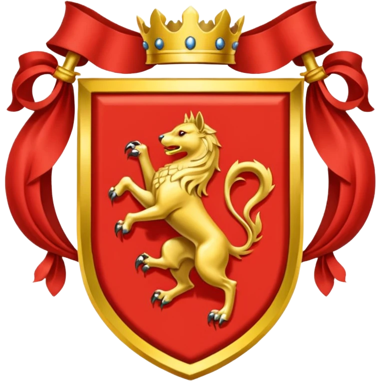 Simple yellow and red coat of arms emoji