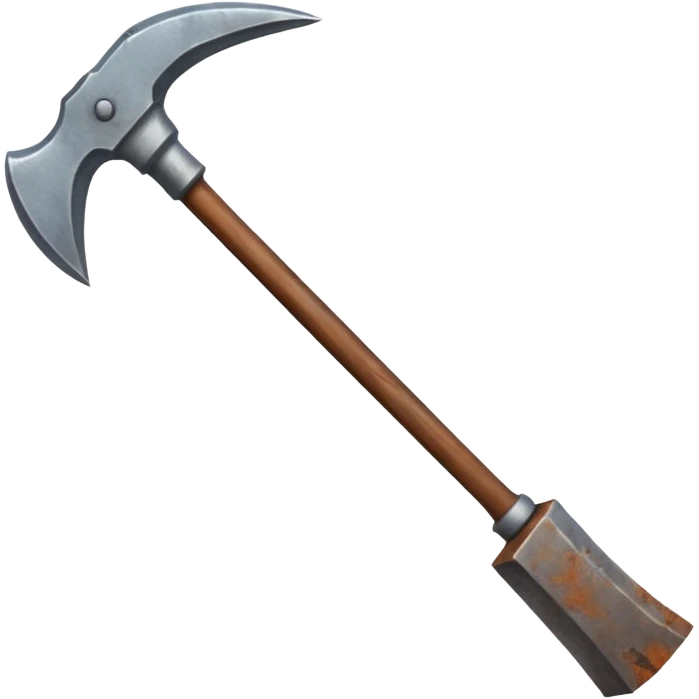 Double-sided pickaxe for mining ore emoji
