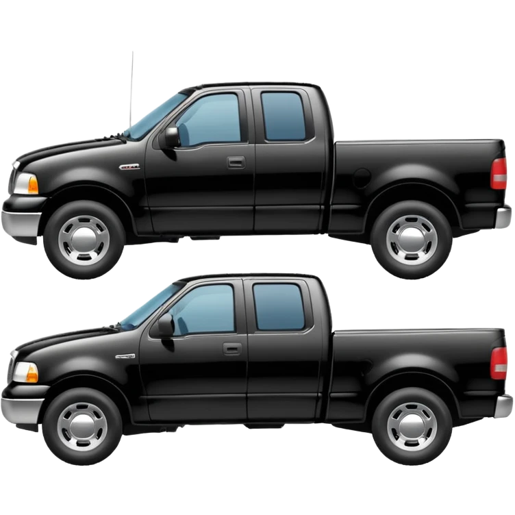 2001 Ford F150 pickup truck side view black emoji