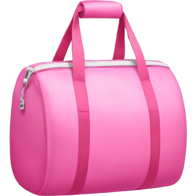 Pink gym bag  emoji