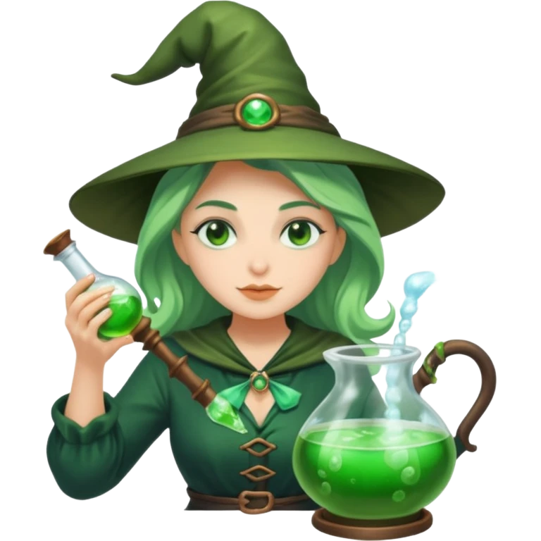 green witch cooking potion emoji