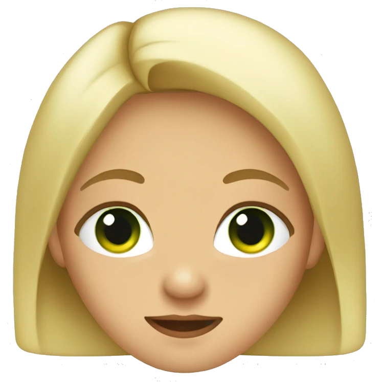 Rubia de ojos verdes emoji