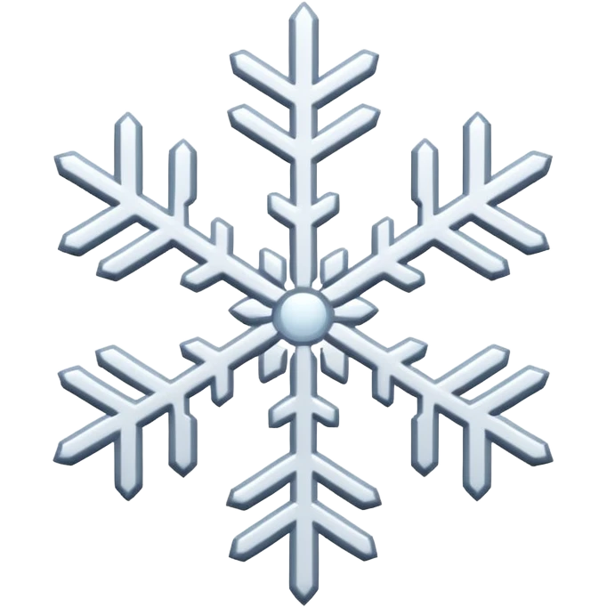 white snowflake white emoji