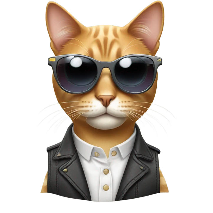 Cat with sunglasses emoji