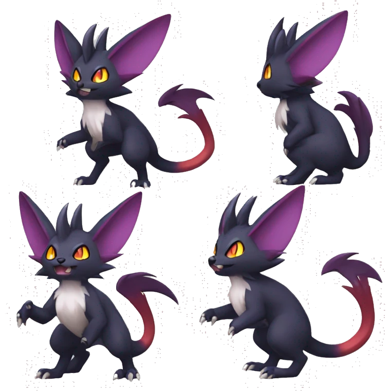 Noivern-Zorua-Nargacuga-Torracat-Fakemon-hybrid full body emoji
