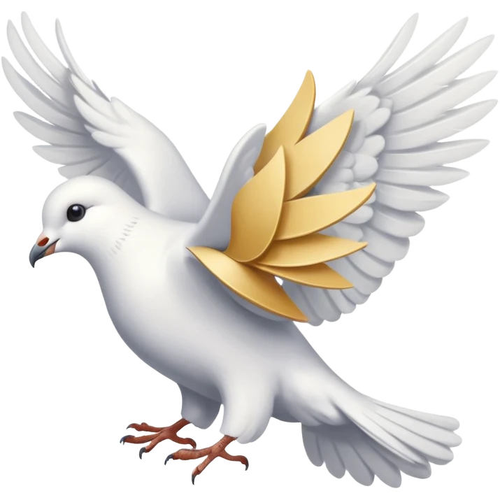 a dove flies with a letter emoji