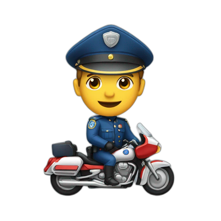 Gendarme en moto emoji